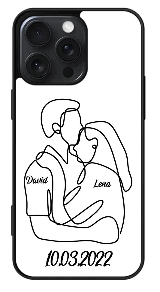Coque couple enlacé à personnaliser